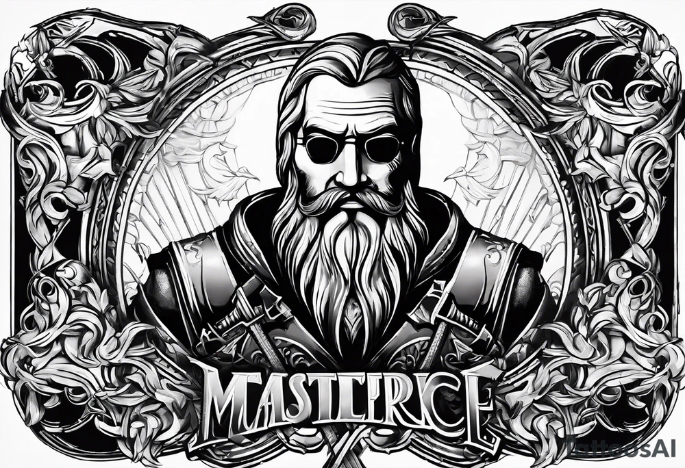 The symbol of Matthias a open Bible and a battle Axe tattoo idea