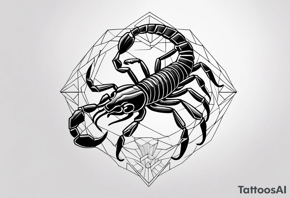 Scorpion tattoo with negative space tattoo idea
