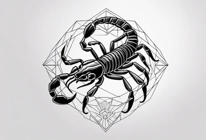 Scorpion tattoo with negative space tattoo idea