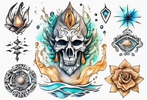 Form in the wet sand tattoo idea