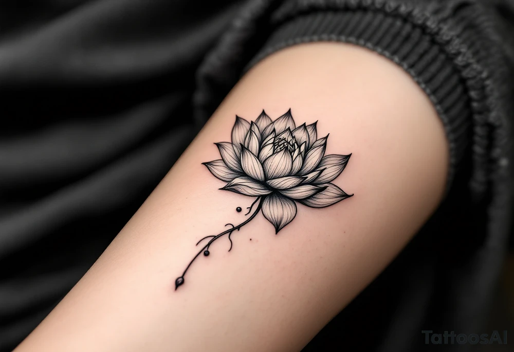 Lioness lotus tattoo idea