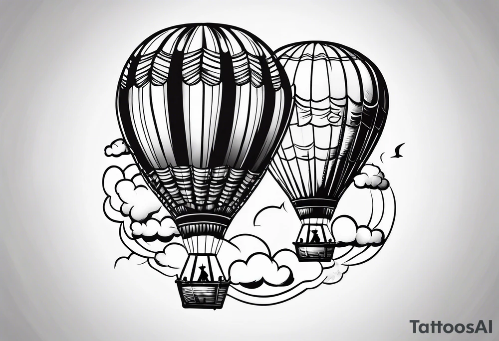 Hot air balloon tattoo idea