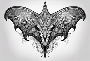 psychadelic manta ray symmetrical tattoo idea