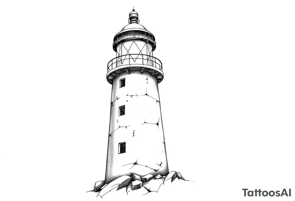 Lighthouse with light tattoo idea