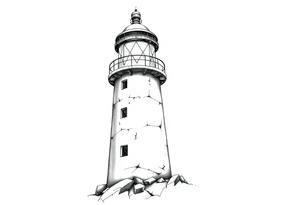 Lighthouse with light tattoo idea