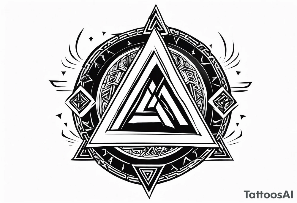 Valhalla fire runes lightning
Sword shield valknut tattoo idea