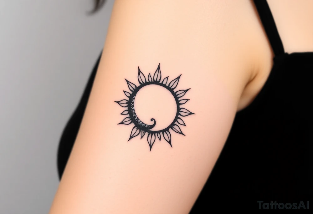 sun and moon tattoo idea
