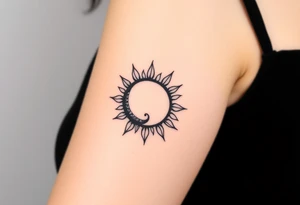 sun and moon tattoo idea