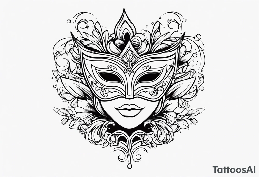 masquerade ball tattoo idea