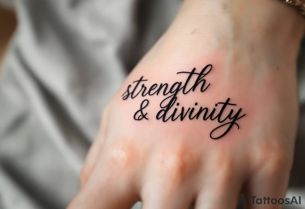 STRENGTH
DIVINITY tattoo idea