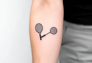Racket sports tattoo which should have table tennis and badminton tattoo idea