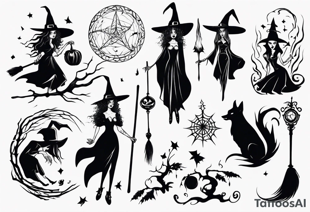 witch tattoo idea