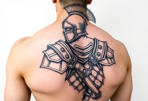 Armored Roman Soldier tattoo idea