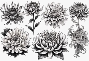 chrysanthemum Sleeve tattoo idea