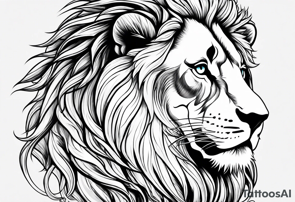 Lion profil tattoo idea