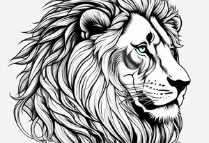 Lion profil tattoo idea