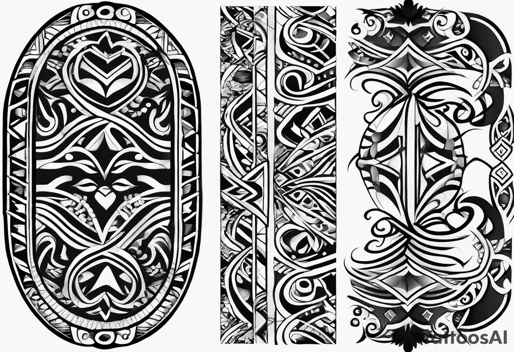 Simple tribal textile tattoo from left pec to left deltoid tattoo idea