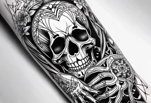 Skeletons holding hands tattoo idea