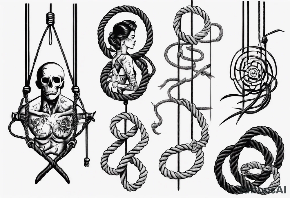 rope manipulating a human tattoo idea