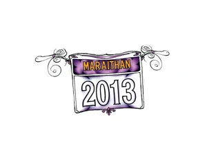 Half marathon bib 2013 purple and gold tattoo idea
