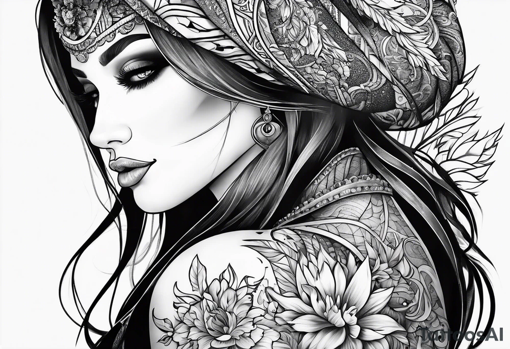 Woman tattoo idea
