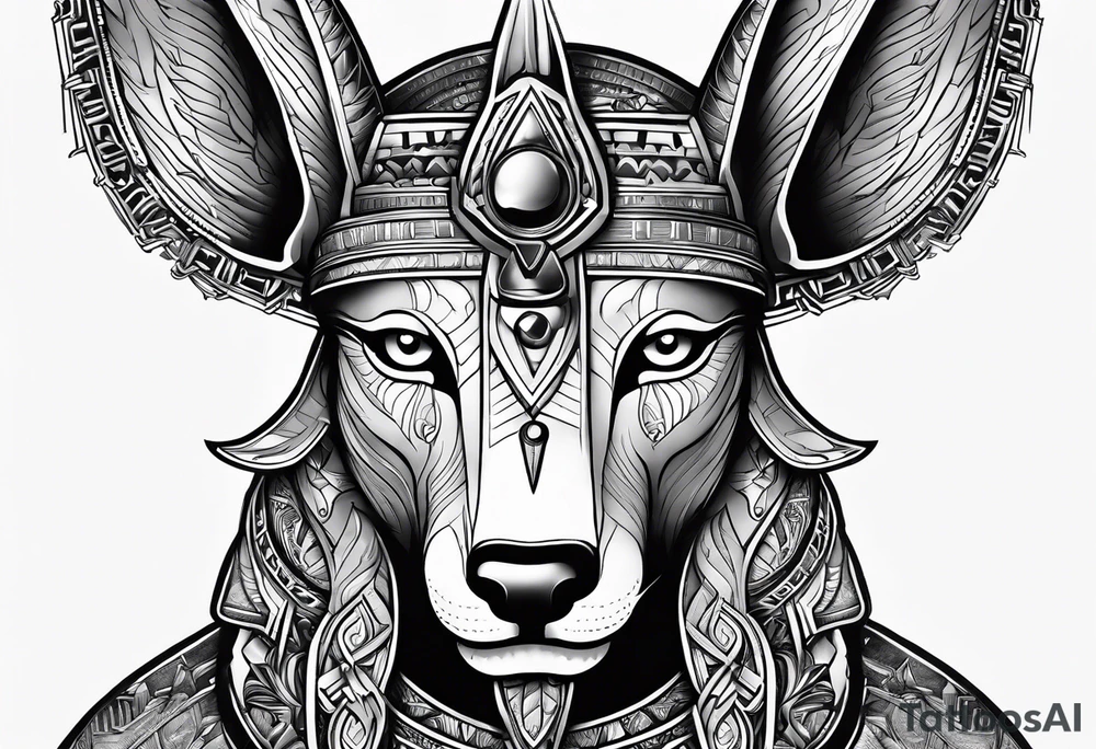 Anubis god tattoo idea