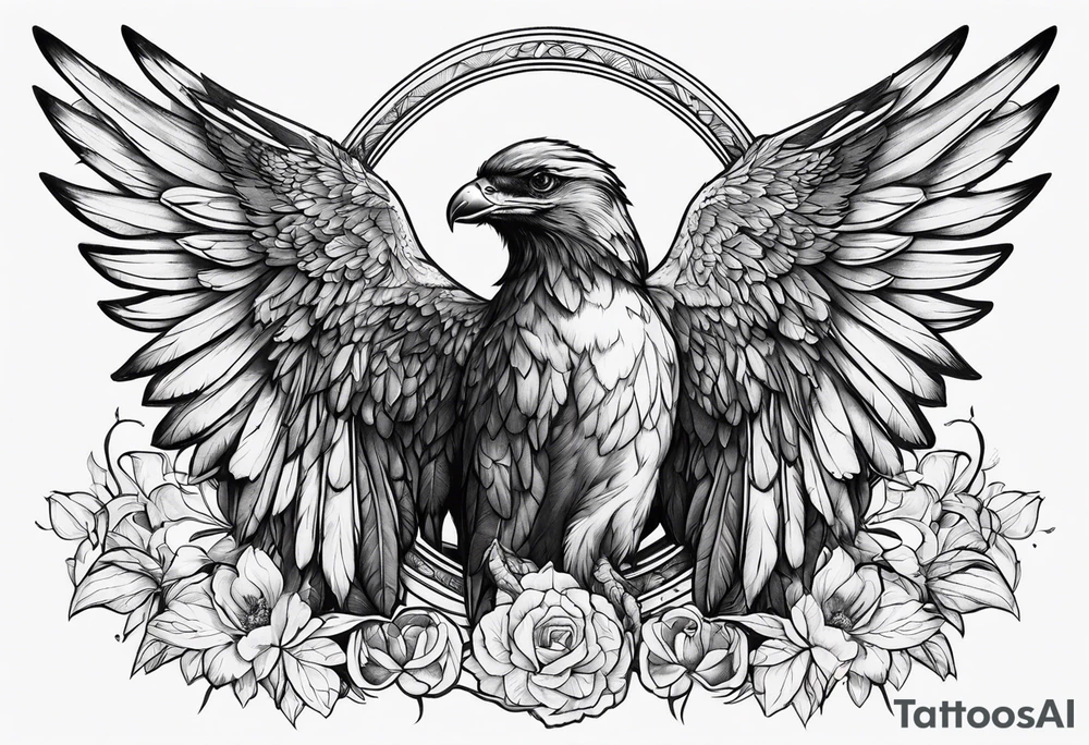Halo and wings tattoo idea