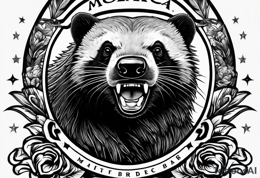 Angry Mc honey Badgers tattoo idea