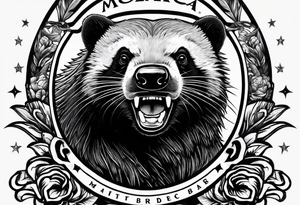 Angry Mc honey Badgers tattoo idea