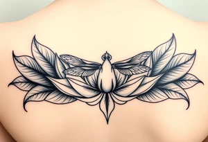 Lotus with dragonfly tattoo idea