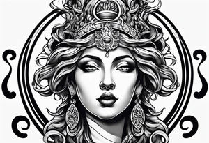 cabeça da medusa tattoo idea