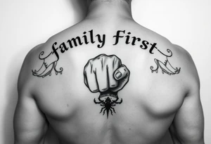“family first”, mental health struggle, cancer astrological sign, closed fist tattoo idea