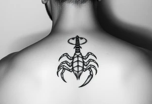 Geometric tauriu scorpion and virgo smaller simple tattoo idea