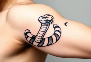 black king snake with white stripes tattoo idea