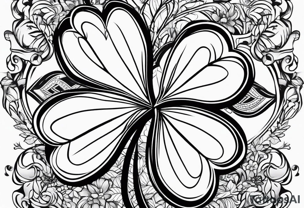 4 leaf clover tattoo idea