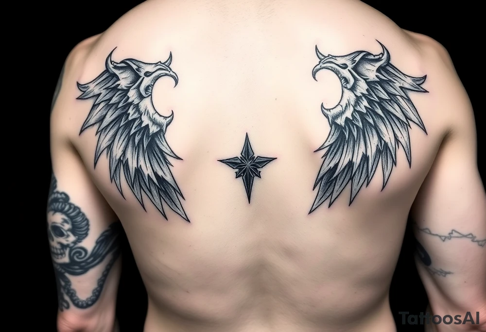 Goth and heavy metal sleeve tattoo idea