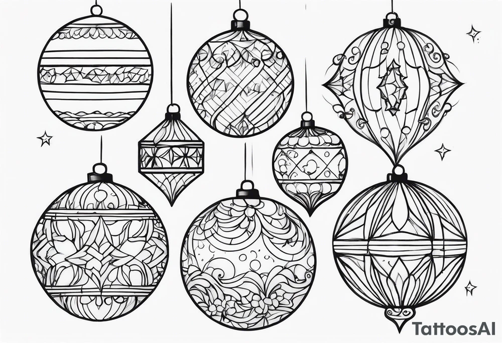 Sparkling Ornaments tattoo idea