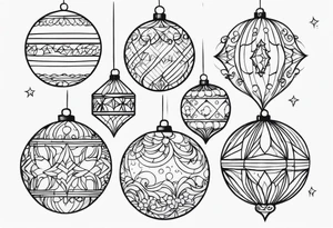 Sparkling Ornaments tattoo idea