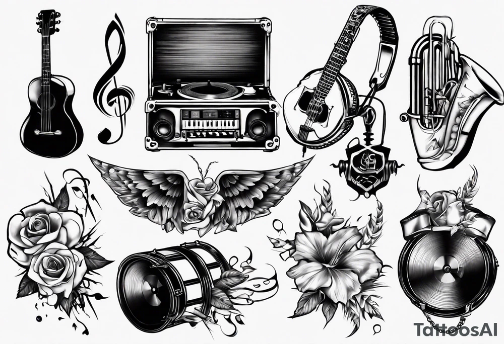 music tattoo idea