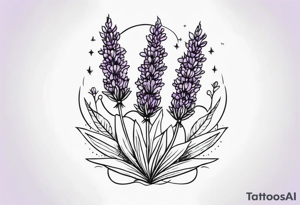 lavender tattoo idea