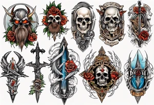 vertical heathen tattoo idea