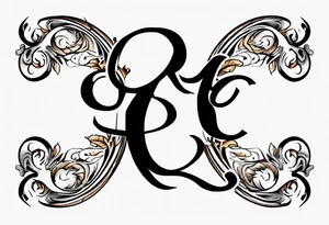 Letter R with date 09.01.23 tattoo idea