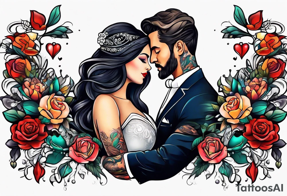 Name of married couple tattoo idea