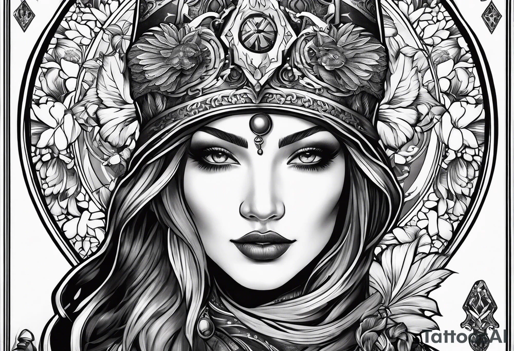 The fool tarot character as a woman tattoo idea