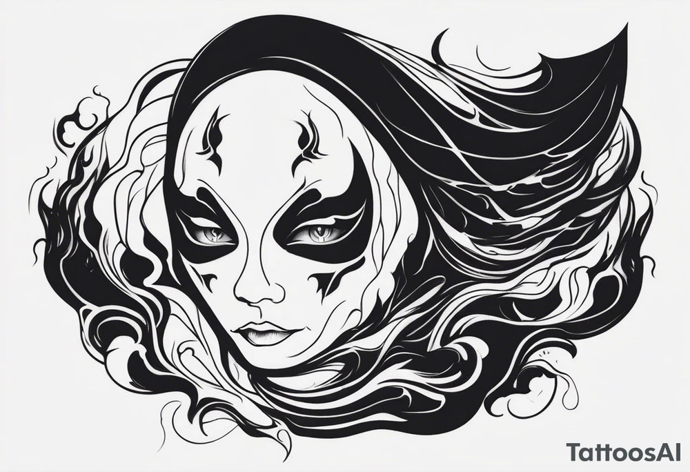 Spooky,, ghost face movie tattoo idea