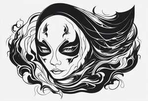 Spooky,, ghost face movie tattoo idea