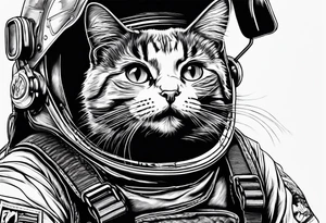cat going skydiving with no chute open tattoo idea