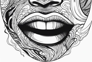 Draw me a mouth with smoke coming out of it tattoo idea