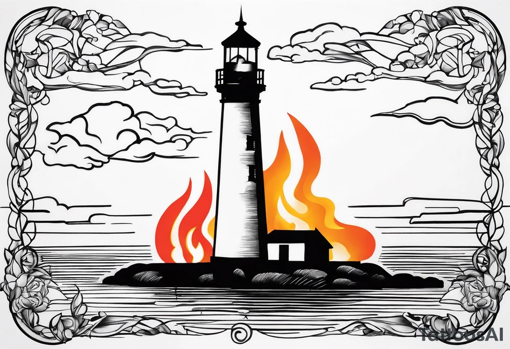 Leuchtturm Seil 
Feuer tattoo idea