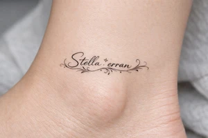Stella erran, Maybe a medium lining of the letters style tattoo idea